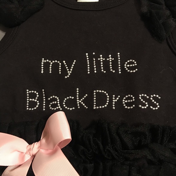 NWOT little black dress baby girls onesie - Picture 3 of 4